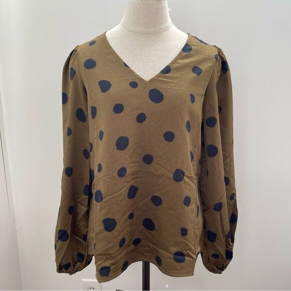 NWT G by Giuliana olive long sleeve shirt size S - Picture 1 of 13